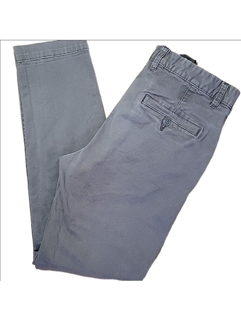 H&M LOGG Gray Slim Fit Stretch Khaki Pants Size 30x32 EUC
